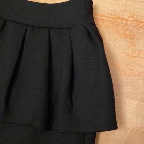 MILLY OF NEW YORK Wool Blend Black Peplum Skirt - Picture 5 of 10